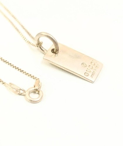Collana con placca - in, argento