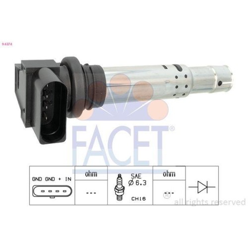 Bobina accensione facet - d'accensione,