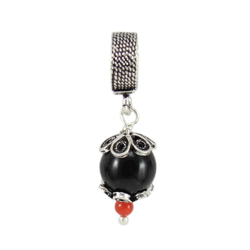 Charm pendente argento brunito
