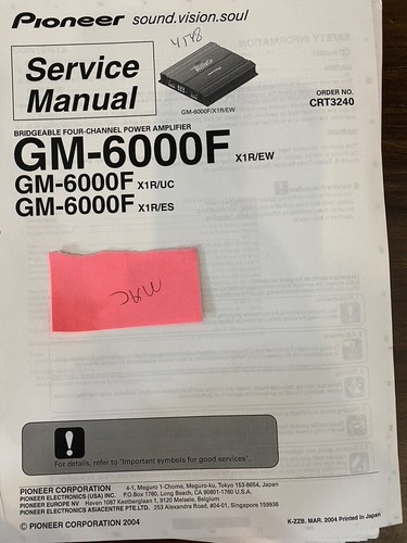 Pioneer 6000f gm6000f - pioneer, gm-6000f