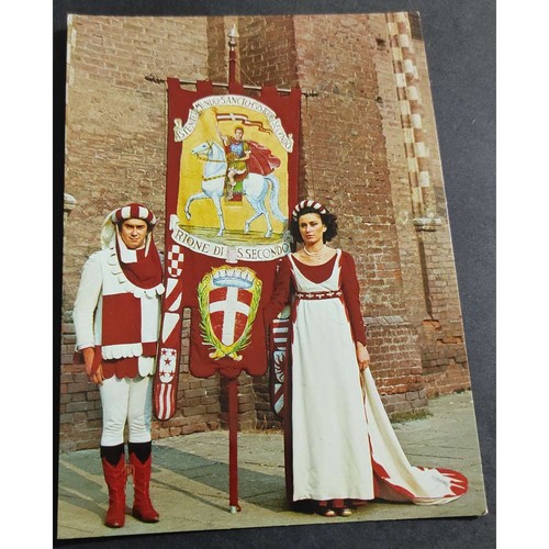 Cartolina rioni del - del, palio