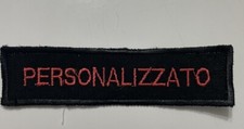 Toppa Patch NOME PERSONALIZZATO ricamato - Toppe con velcro M+F  12 x 3 cm