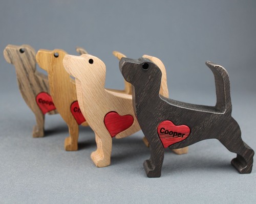 Statua beagle legno - statua,