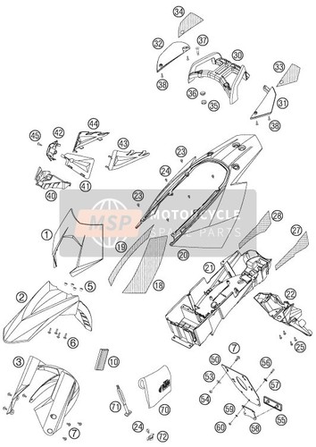 Ktm paraspruzzi 62501094000 - paraspruzzi,