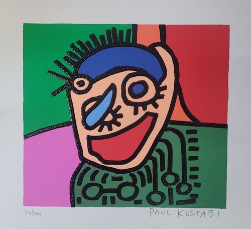 Paul kostabi serigrafia - paul,