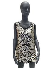 maglietta smanicata dolce e gabbana leopardata tg 42 vestibilità larga