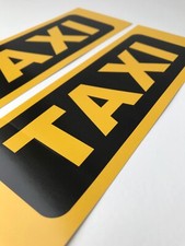 2x Targa Taxi Adesivo Auto | Stazione Taxi Taxi Taxi Targa Taxi Targa Tetto Sticker