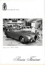 PUBBLICITA 1952 LANCIA AURELIA SPIDER 2 POSTI AUTO CAR PININFARINA TORINO 