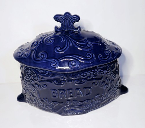 Pattumiera ceramica blu
