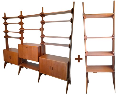 Libreria vintage bifacciale