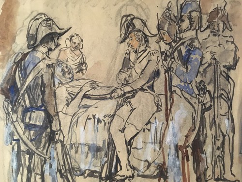 Disegno inchiostro militare - disegno,