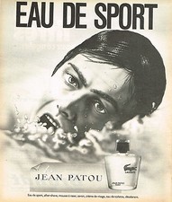 PUBLICITE ADVERTISING 104  1973  JEAN PATOU    eau de sport pour homme after-sha