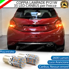 COPPIA LAMPADE PY21W BAU15S CANBUS 35 LED PEUGEOT 208 FRECCE POSTERIORI