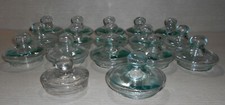 LOTTO STOCK 17 TAPPI COPERCHI IN VETRO PER BARATTOLI CONTENITORI RETRO' VINTAGE