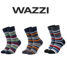 6/12 Calze Uomo Righe Cotone