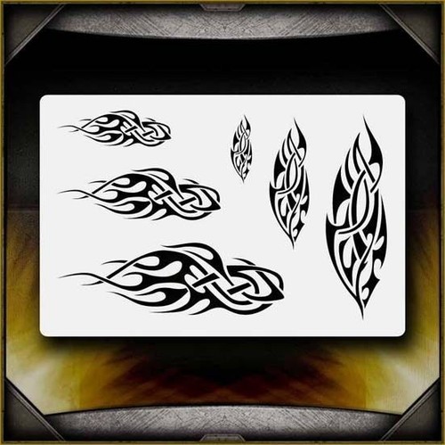 Flames modello stencil - flames, 1