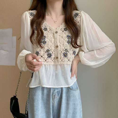 Shirt donna all - donna, all'uncinetto