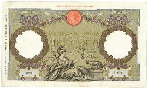 100 lire 1937 roma - c,