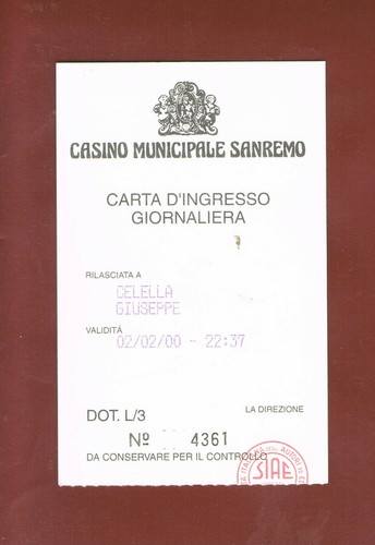 Casino sanremo carta - casino', di