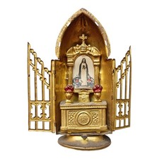 *HH* Antico Altarino Icona Placca Religiosa Votiva Devozionale Madonna Roma 