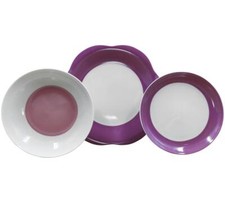 WEISSESTAL SERVIZIO PIATTI 59 PEZZI PER 12* PERSONE IN PORCELLANA - GARDEN