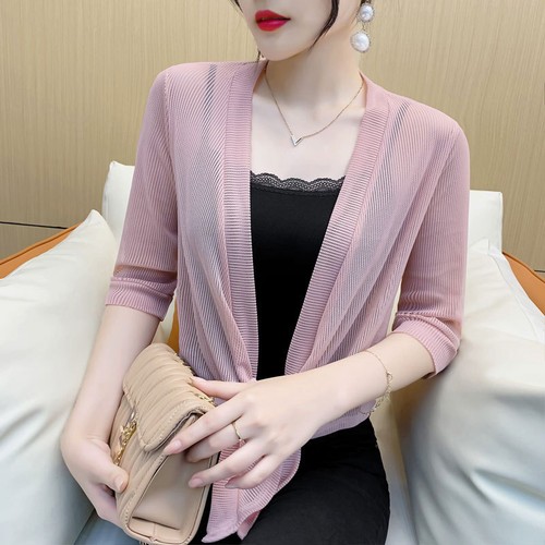 Donna rete cardigan top - rete, corto