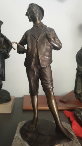 Scultura bronzo scugnizzo - scultura, in