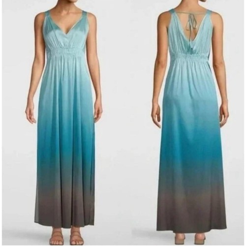 Whbm maxi abito elegante blu - maxi,