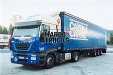 Truck photo Iveco Stralis 430 Tarpaulin trailer Spain Blue CAJASA CARRE #a2pf