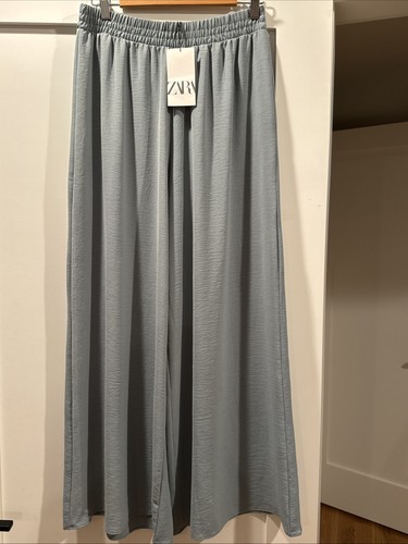 Zara baby blue flowy - zara, palazzo