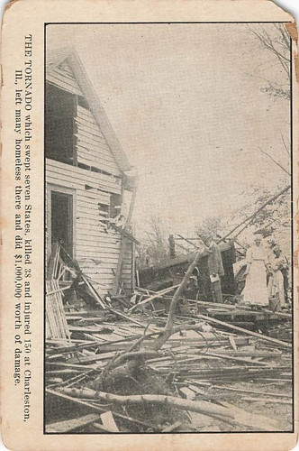 Cartolina tornado danni - cartolina,
