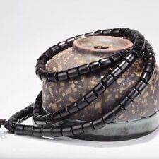 Collana Bracciale Legno Ebano Nero Portafortuna Religioso Buddista Preghiera