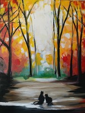 4 dipinti acrilici originali