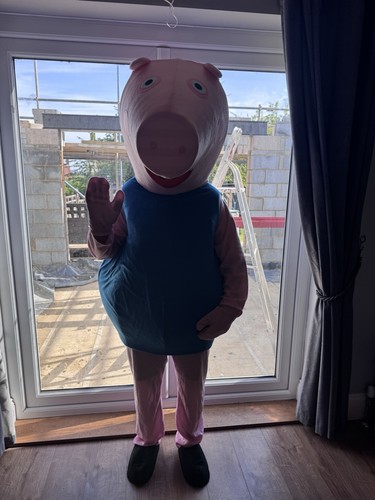 George pig mascotte - pig, vestito