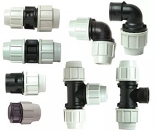 RACCORDO POLIETILENE A COMPRESSIONE PPB PER TUBO POLIETILENE TENUTA 16 BAR