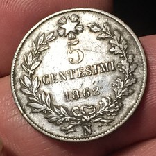 REGNO D'ITALIA VITTORIO EMANUELE II - 5 CENTESIMI 1862 NAPOLI NON COMUNE