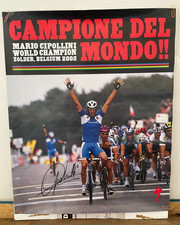 Poster Mario Cipollini Campionati Mondiali su Strada 2002 Firmato Specializzato 22x27,5"