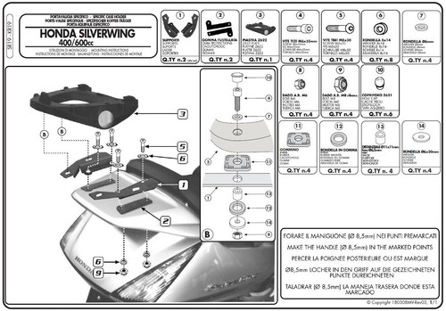 Sr19 givi attacco bauletto - givi,