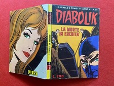 DIABOLIK Anno XI (11) n 21 LA MORTE EREDITA 9/10/1972 Fumetto 1° Serie ORIGINALE