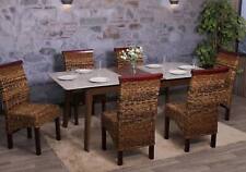 Set 6 sedie sedia sala da pranzo sedia in vimini M45 rete banana chiara, senza cuscini