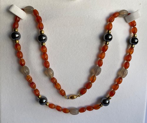 Collana pietre dure corniola - collana,