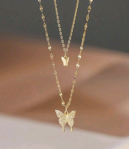 Collana doppia farfalla - collana,