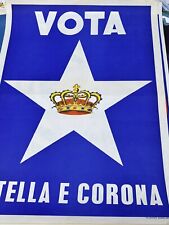 PDIUM- VOTA STELLA E CORONA manifesto anni 60’,monarchia-Savoia.Umberto II