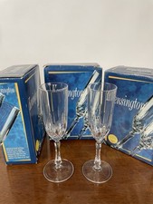 Set 6 flute in cristallo al