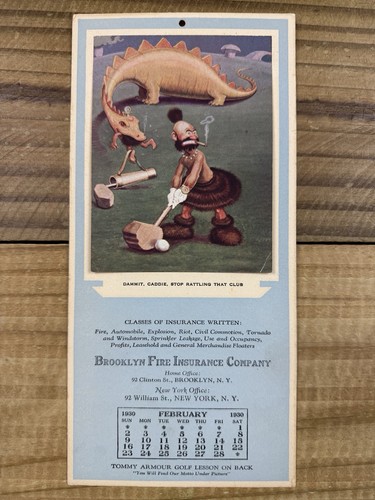 Calendario 1930 brooklyn fire - 1930,