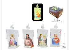 Set 12 Pz Candele Led Lumini Con Goccia a Batteria Luce Decorazione TeaLight New