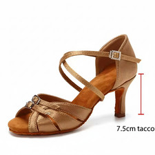 Scarpe da ballo donna latino morbide salsa tango bachata Tacco