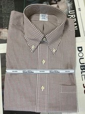 CAMICIA UOMO BROOKS BROTHERS tg.  16-33 MARRONE QUADRETTI - NUOVA