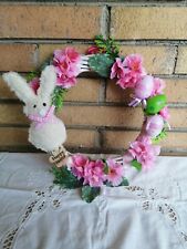 Ghirlanda Corona pasquale fuori porta con uova decorate Artigianale Fatto A Mano