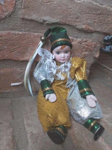 Bambola vintage tipo - tipo, pierrot